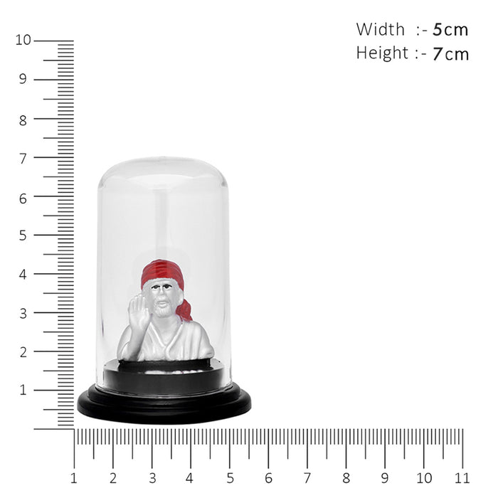 Divine Radiance Rhodium-Plated 999 Silver Sai Baba Idol