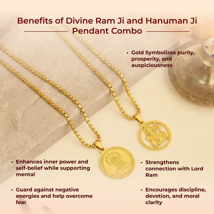 Divine Ram Ji and Hanuman Ji Pendant Combo - view 2