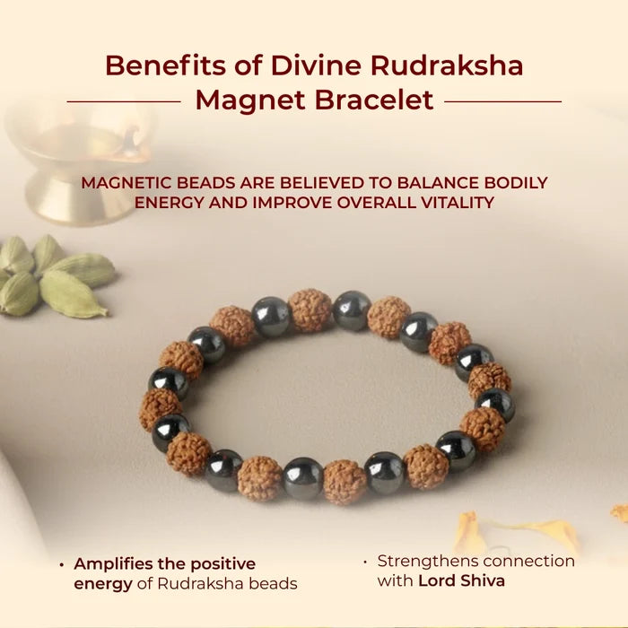 Divine Rudraksha Magnet Bracelet - view 3