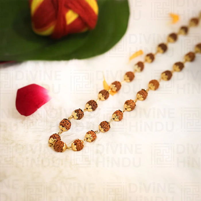 Divine Rudraksha Necklace - 54 Bead with FREE 5 Mukhi Nepali Rudraksha - view 3