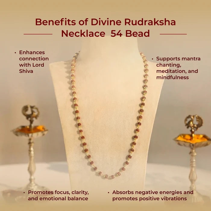 Divine Rudraksha Necklace - 54 Bead - view 3