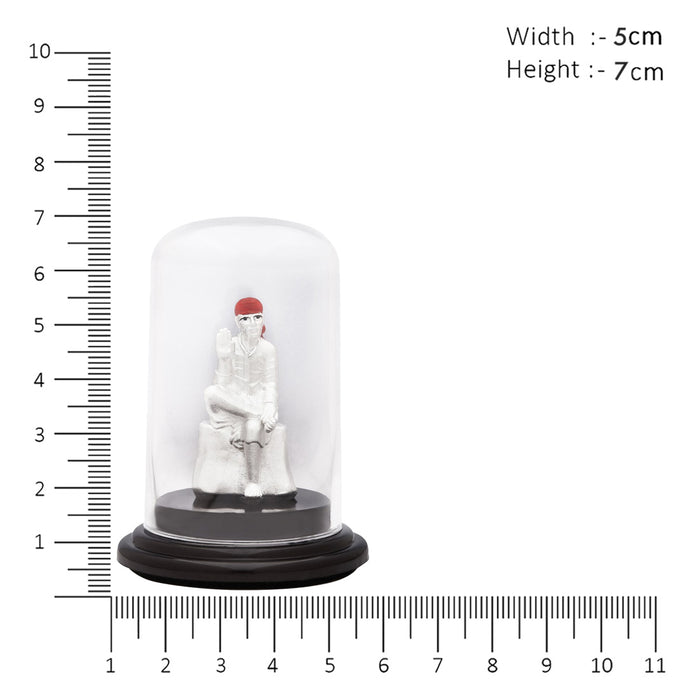 Divine Serenity Rhodium-Plated 999 Silver Sai Baba Idol