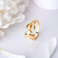 Divine Trishul 925 Sterling Silver Gold-Plated Ring (OneSize)