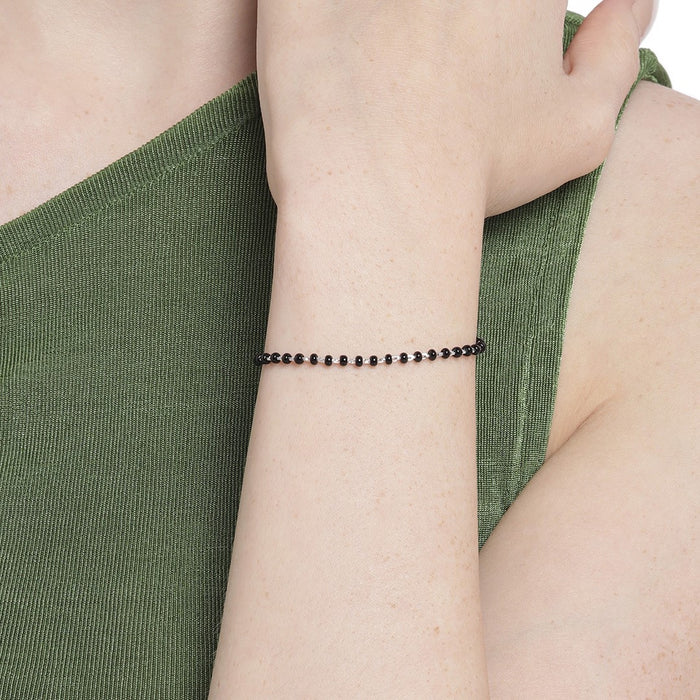 Divine Union Rhodium Plated 925 Silver Mangalsutra Bracelet