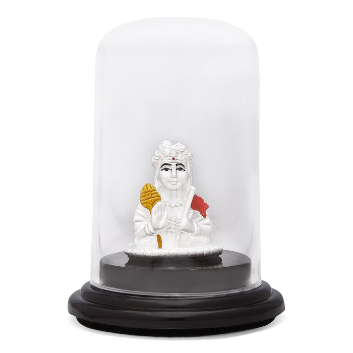 Divine Valor Rhodium-Plated 999 Silver Murugan Idol