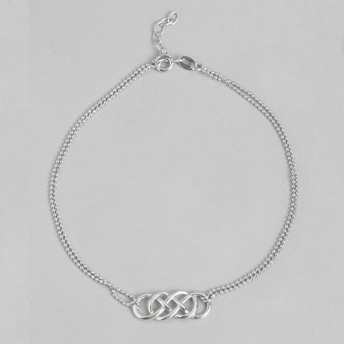 Double infinity 925 Sterling Silver Anklets