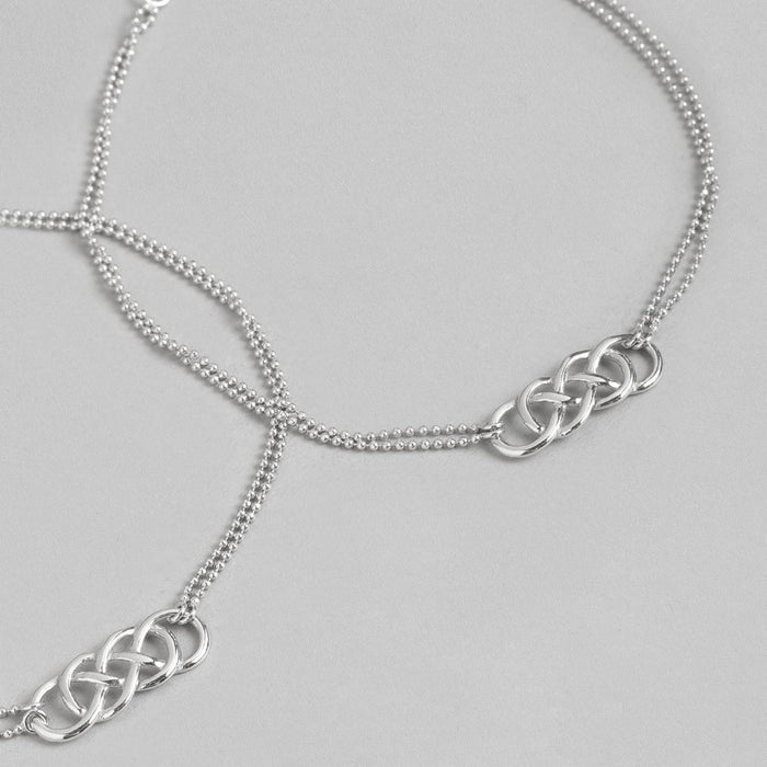 Double infinity 925 Sterling Silver Anklets