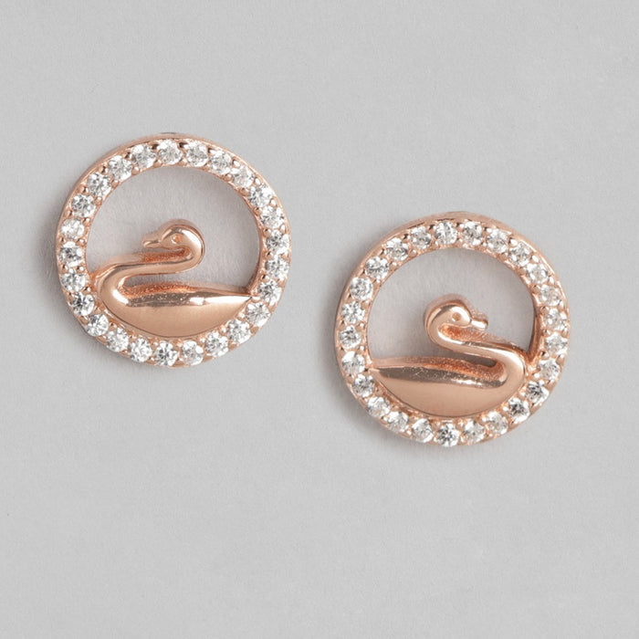 Dovey CZ Rose-Gold Plated 925 Sterling Silver Earring