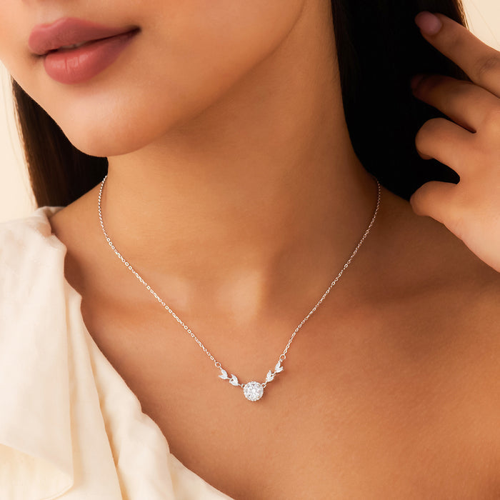 Dreaming Deer Silver Rhodium Plated Necklace
