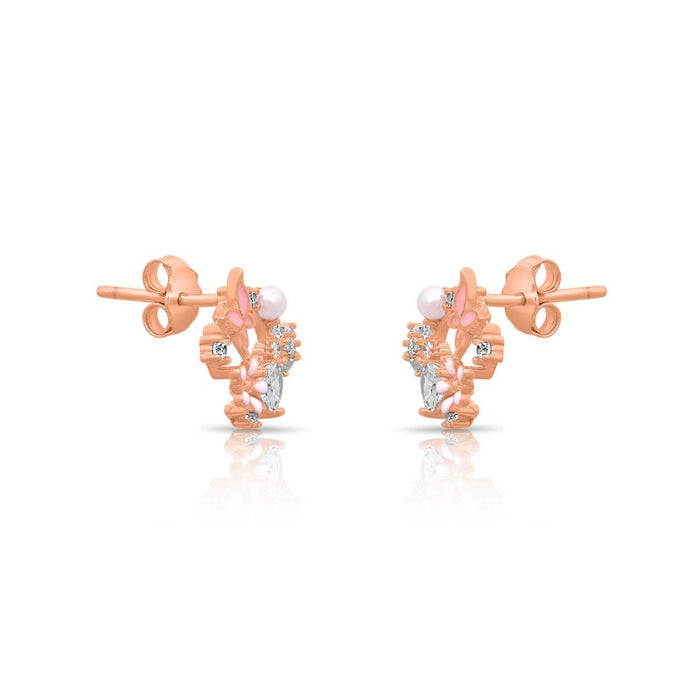 Dreamy Butterfly Rose Gold Plated 925 Sterling Silver Earrings