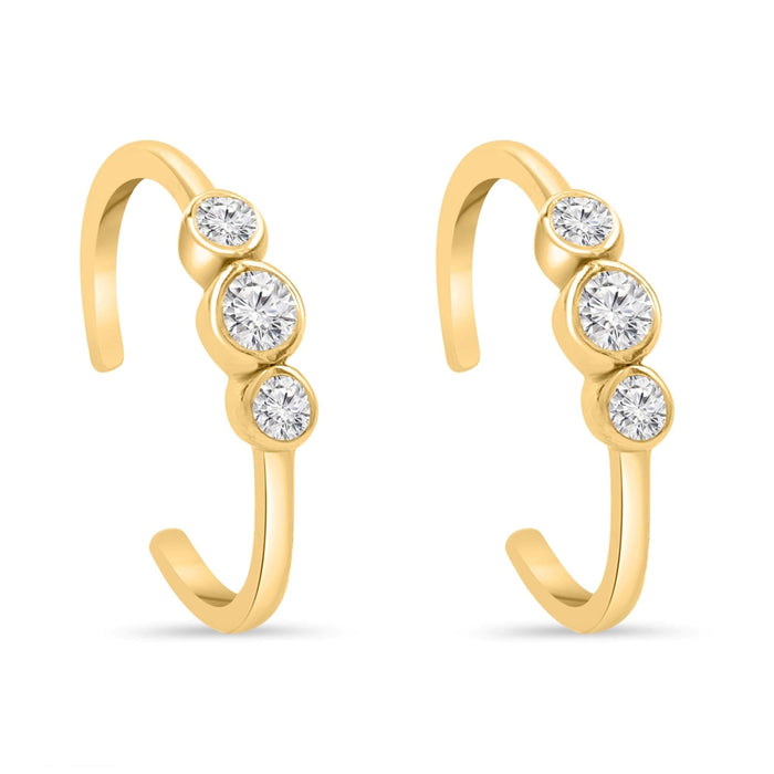 Dreamy Wishbone Gold Plated 925 Silver Toe Ring (Adjustable)