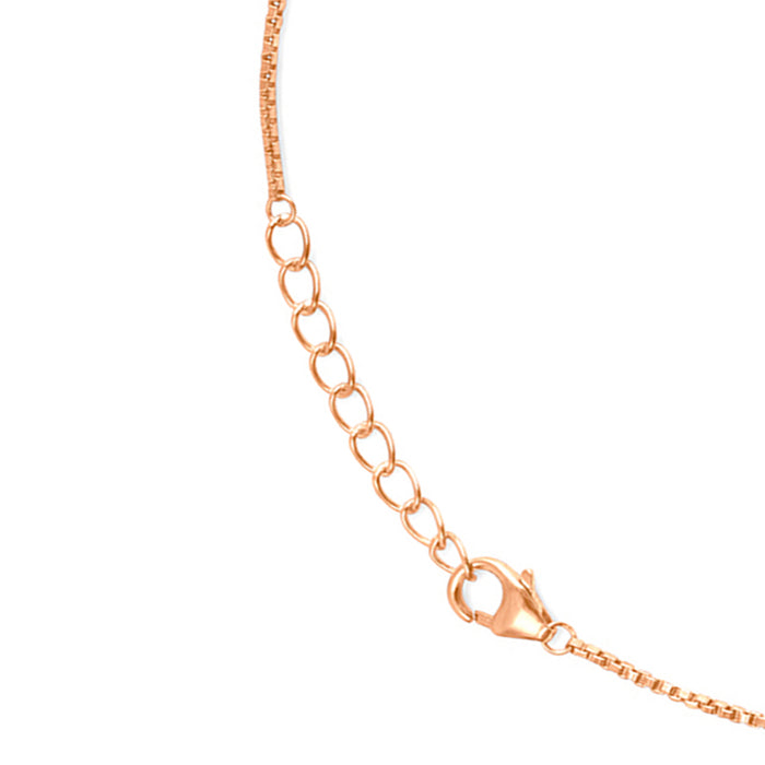 Drop CZ Rose Gold Plated 925 Sterling Silver Anklet