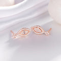 Drop CZ Rose Gold Plated 925 Sterling Silver Earrings