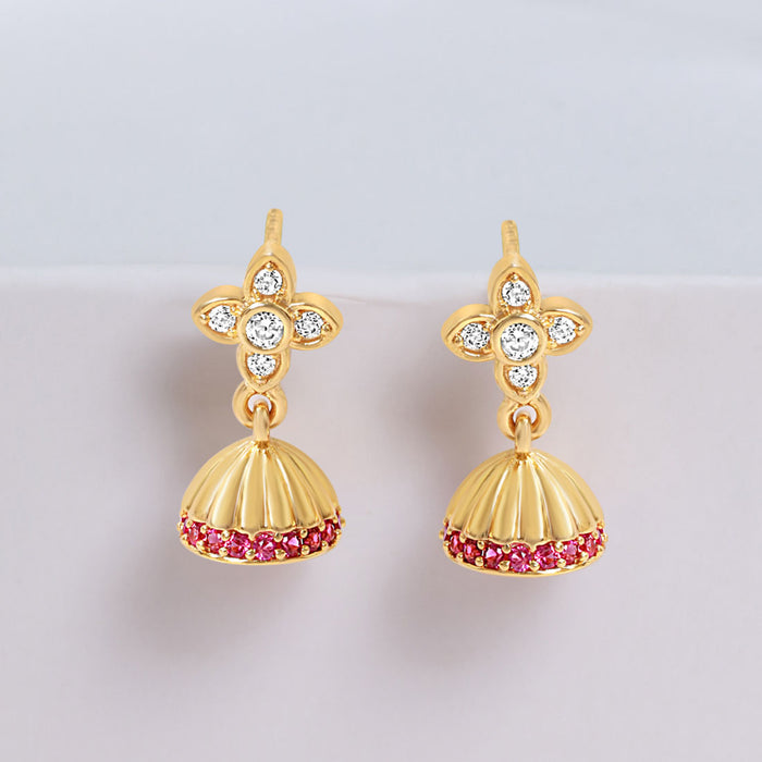 Drop Elegance Gold Plated 925 Sterling Silver Earrings
