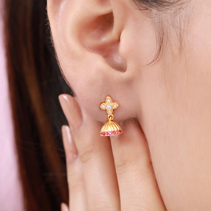 Drop Elegance Gold Plated 925 Sterling Silver Earrings