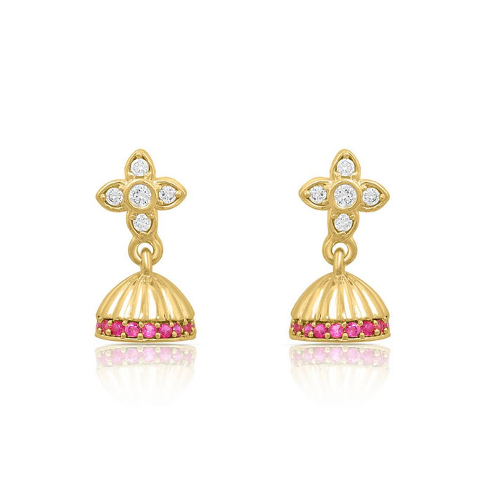 Drop Elegance Gold Plated 925 Sterling Silver Earrings