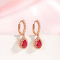 Drop Rose Gold Plated 925 Sterling Silver Earrings