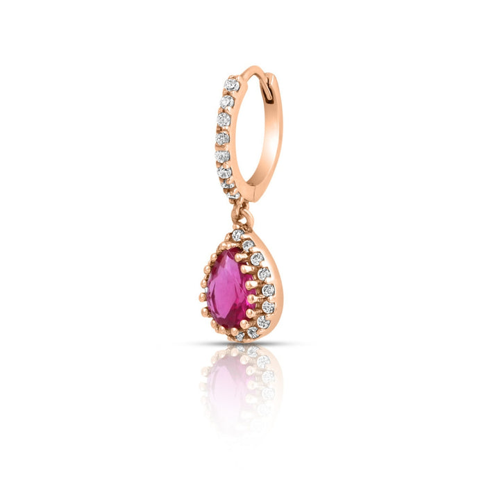 Drop Rose Gold Plated 925 Sterling Silver Earrings
