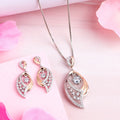 Dual Eternity CZ Radiance 925 Sterling Silver Jewelry Set