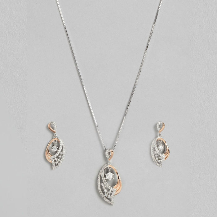 Dual Eternity CZ Radiance 925 Sterling Silver Jewelry Set
