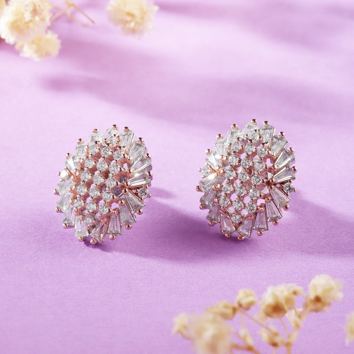 Dual Harmony 925 Sterling Silver Earrings with Dual-Tone Plating