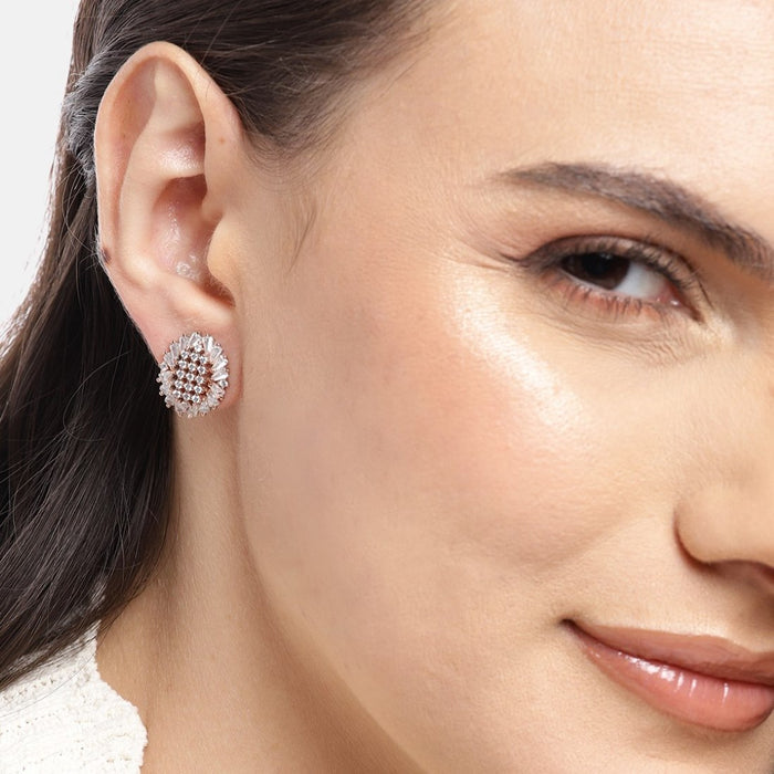 Dual Harmony 925 Sterling Silver Earrings with Dual-Tone Plating