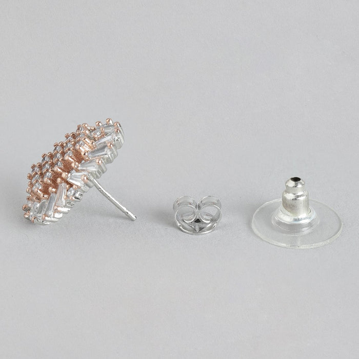 Dual Harmony 925 Sterling Silver Earrings with Dual-Tone Plating