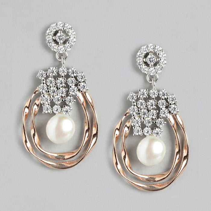 Dual Harmony Sparkle Dual Tone-Plated 925 Sterling Silver Jewelry Set