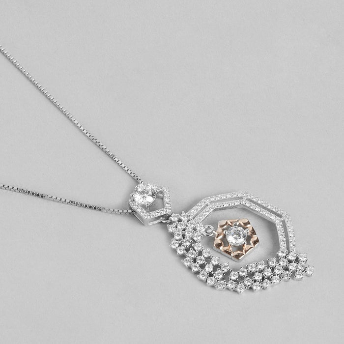 Dual Radiance Brilliance Dual Tone-Plated 925 Sterling Silver Jewelry Set
