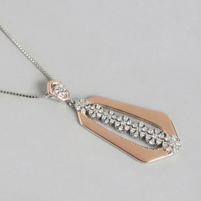 Dual Radiance Brilliance Dual Tone-Plated 925 Sterling Silver Jewelry Set