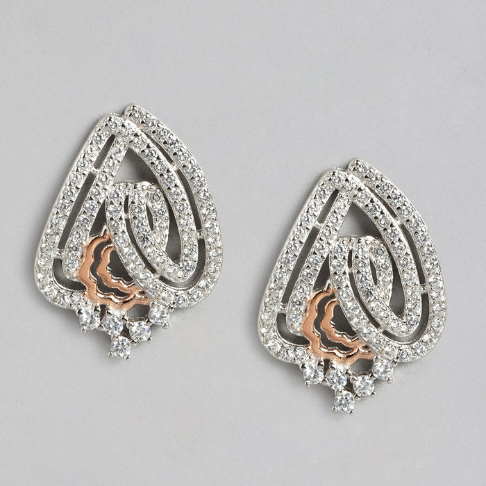Dual Radiance CZ Dual Tone-Plated 925 Sterling Silver Jewelry Set