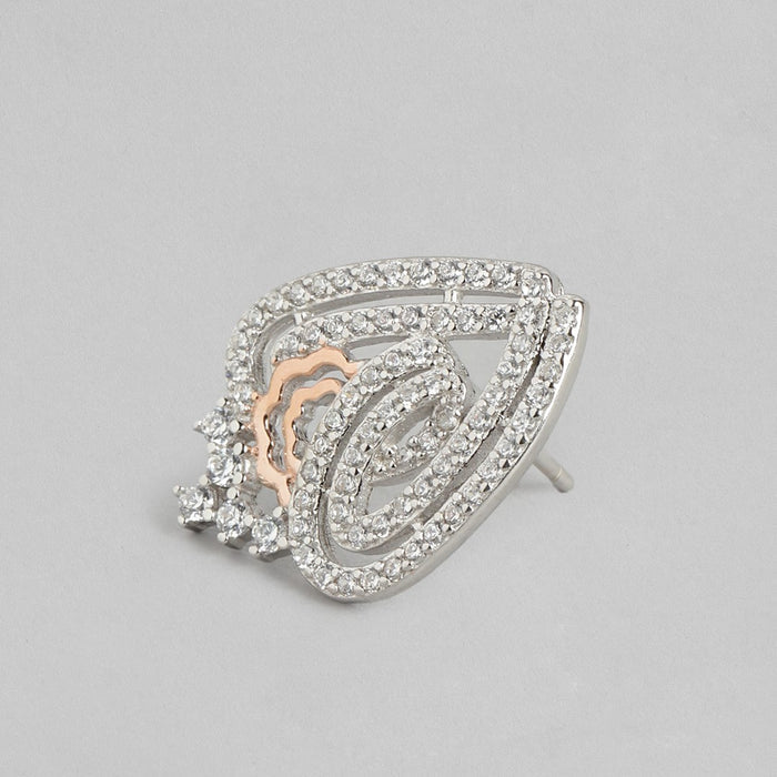 Dual Radiance CZ Dual Tone-Plated 925 Sterling Silver Jewelry Set