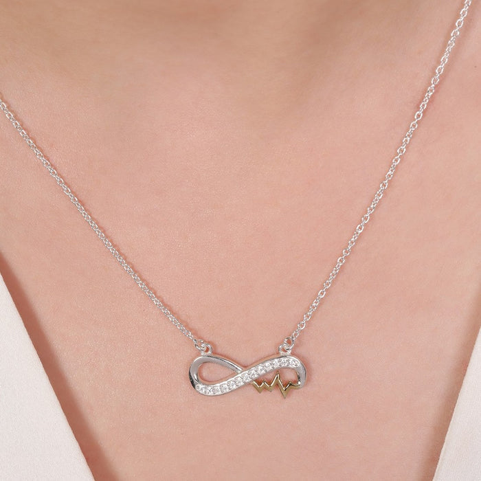 Dual Radiance CZ Rhodium & Gold-Plated 925 Sterling Silver Necklace