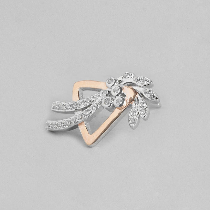 Dual Radiance Floral Dual Tone-Plated 925 Sterling Silver Jewelry Set