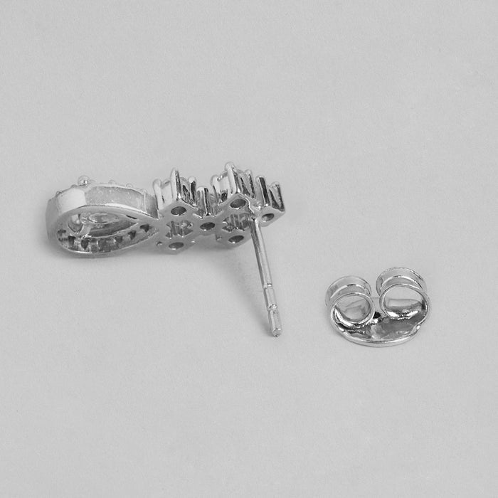 Dual Radiance Rhodium & Rose Gold-Plated CZ Sterling Silver Stud Earrings