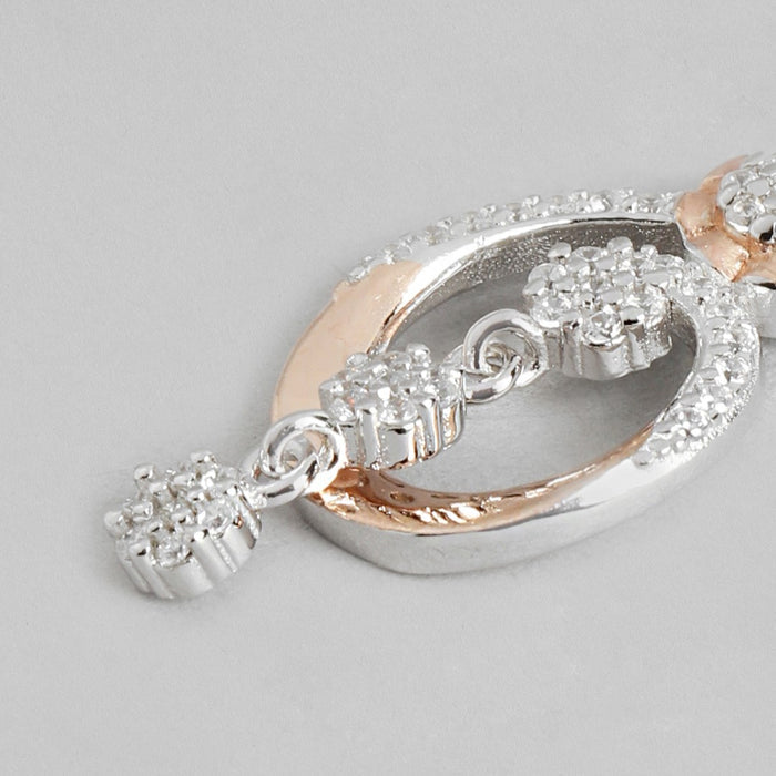 Dual Radiance Sparkle Dual Tone-Plated 925 Sterling Silver Jewelry Set