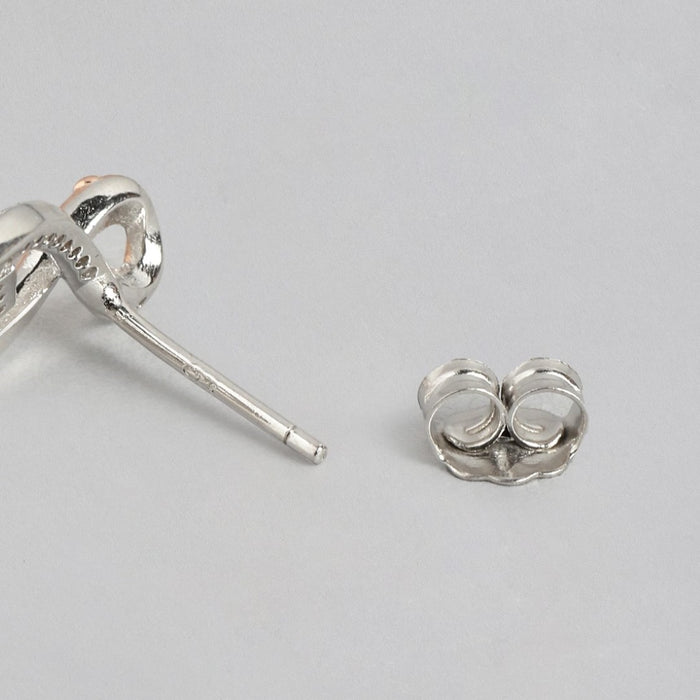 Dual Radiance Two-Tone CZ Plated 925 Sterling Silver Earrings