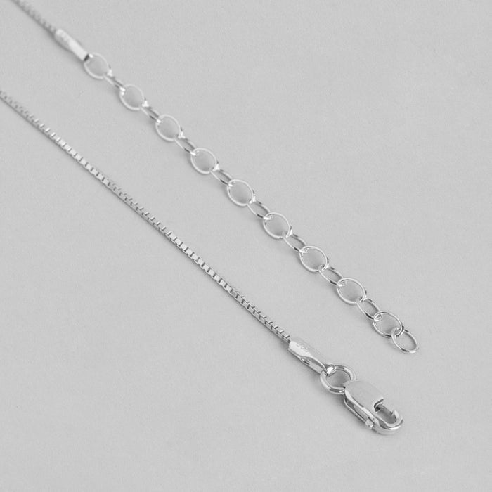 Dual Tone CZ Abstract Elegance 925 Sterling Silver Pendant with Chain