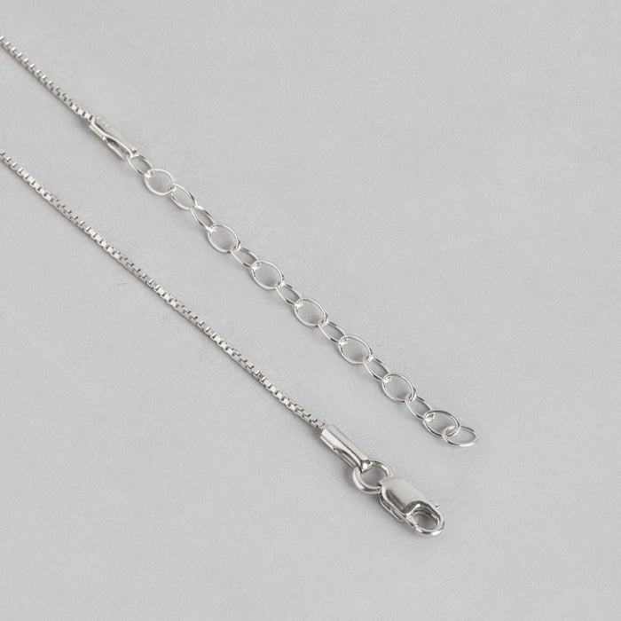 Dual Tone CZ Elegance 925 Sterling Silver Pendant with Chain