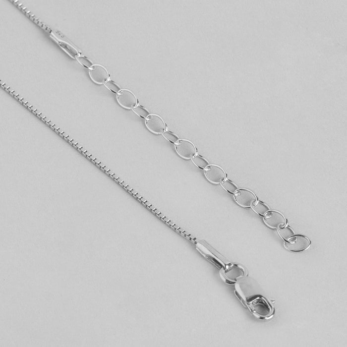 Dual Tone Floral CZ Blossom Abstract 925 Sterling Silver Pendant with Chain