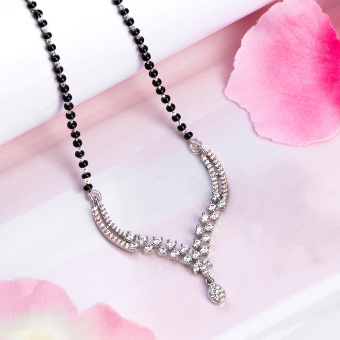 Dual Tone Radiance CZ 925 Sterling Silver Mangalsutra