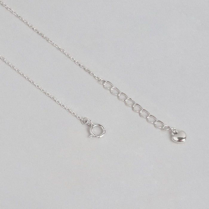 Duo Circle Pink CZ 925 Sterling Silver Necklace