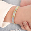 Elegance in Lines Dual Plated 925 Sterling Silver Five-Line Bracelet