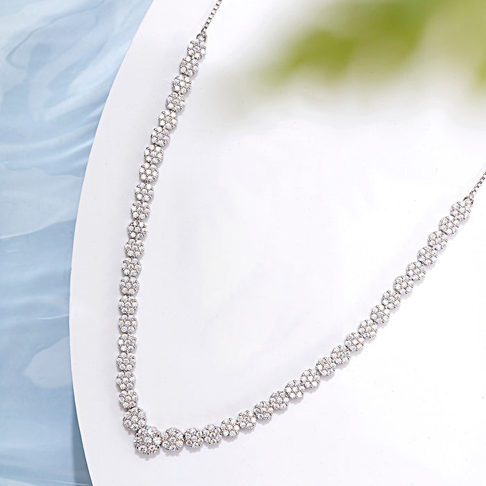 Elegancia Rhodium Plated 925 Silver Necklace