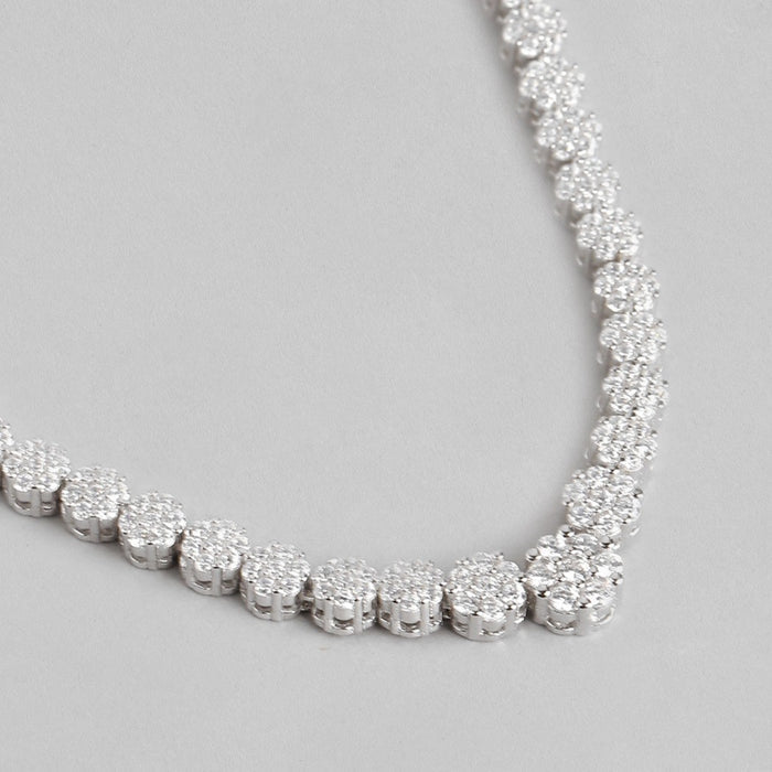 Elegancia Rhodium Plated 925 Silver Necklace