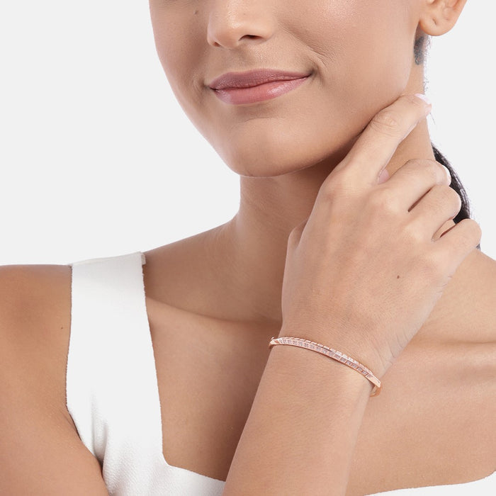 Elegant 925 Sterling Silver CZ Studded silver Bracelet