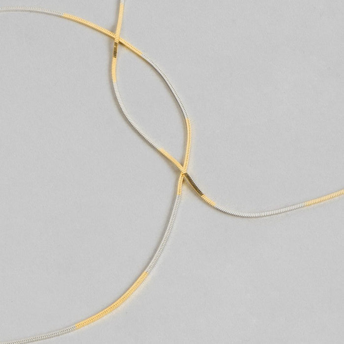 Elegant 925 Sterling Silver Dual Tone Plated Anklet