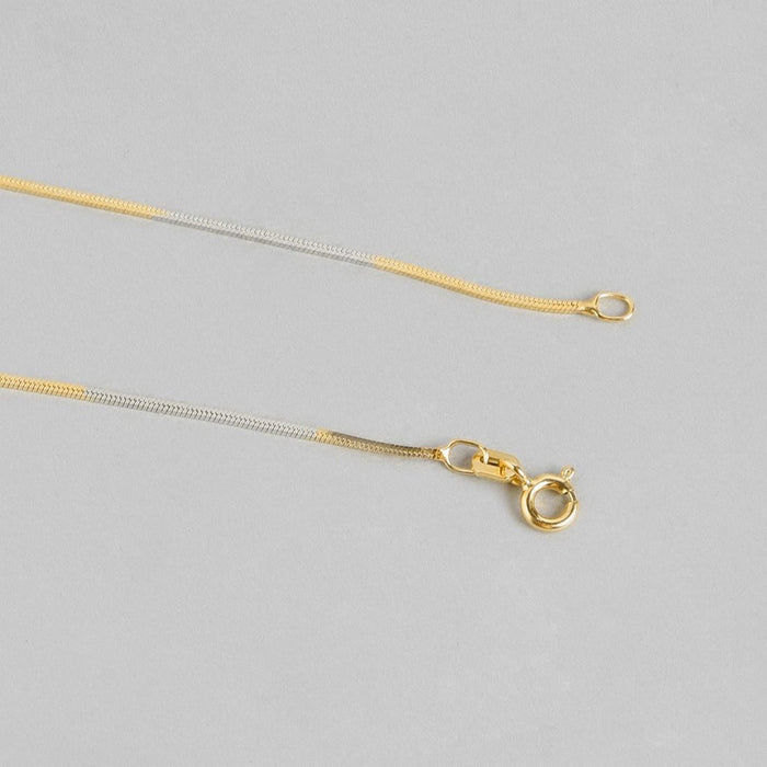 Elegant 925 Sterling Silver Dual Tone Plated Anklet