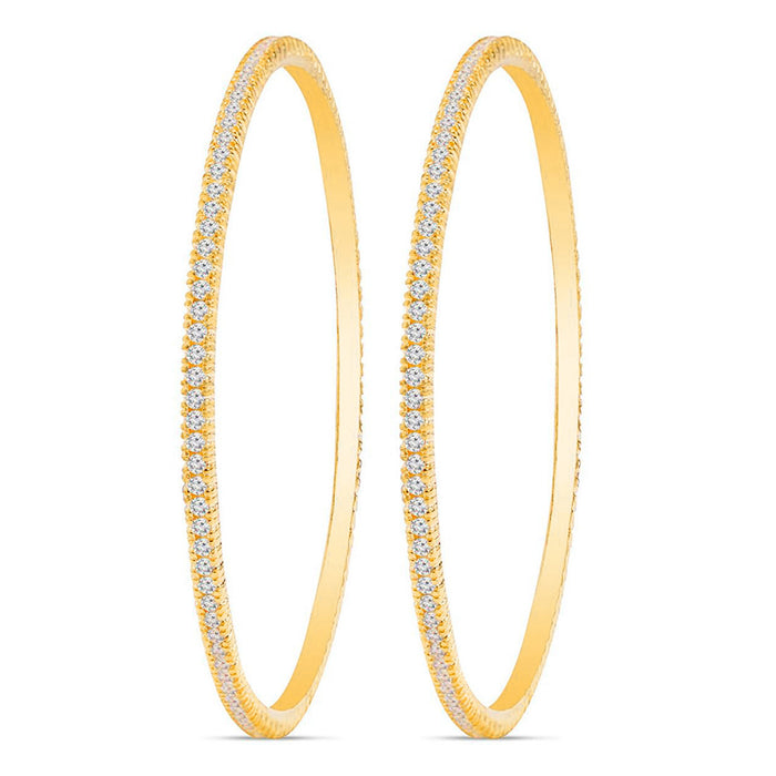 Elegant 925 Sterling Silver Gold Plated Bangles