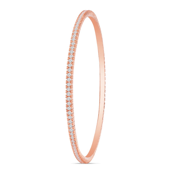 Elegant 925 Sterling Silver Rose Gold Plated Bangles